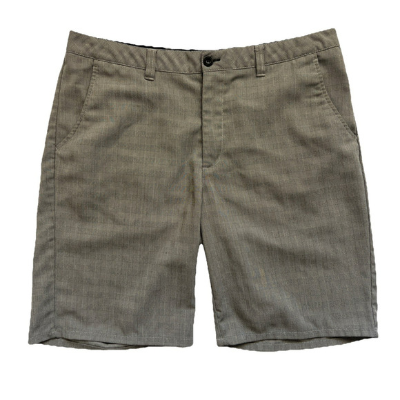 Travis Mathew Chino Shorts Mens 36 Gray Geo Print 10" Inseam Golf Outdoors READ - Picture 1 of 10
